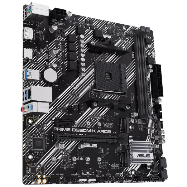 Материнская плата ASUS PRIME B550M-K ARGB AM4 mATX 2xDDR4 PCIEx16 PICEx1 2xM.2 DP HDMI GLAN