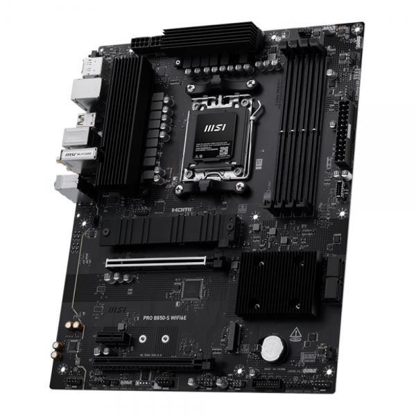 Материнская плата MSI PRO B850-S WIFI6E B850, AM5, 4*DDR5, 2*PCIEx16, 1*PCIEx1, 2*M.2, 2*TypeC, 3*USB3.2Gen2, 6*USB3.2Gen1, 4*USB2.0, 4*SATA3.0, 2.5G, DP, HDMI, ATX, RTL