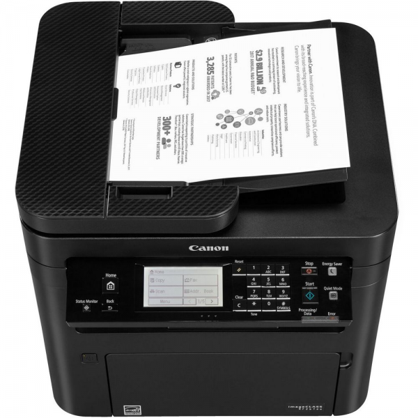 МФУ лазерное Canon  i-Sensys MF267DW II А4, черно-белая печать, 28 стр/мин, 1200х1200dpi,35АПД, 250+50, USB/WiFi, стартовый картридж (ч/б) 1700 стр, чёрный корпус, (5938C008)