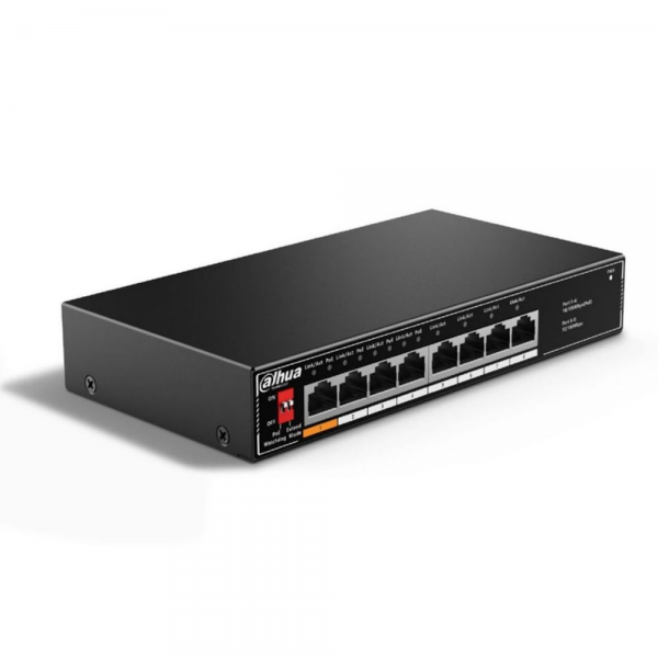 Коммутатор Dahua 8-port 10/100M RJ45 4-port PoE Switch, 60W, Metal case