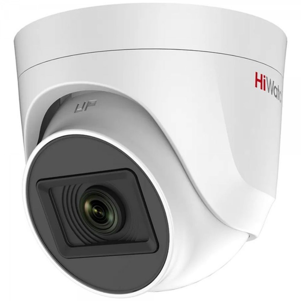 Камера видеонаблюдения 2 Мп бюджетная купольнвя HD-TVI камера HiWatch HDC-T020-P(B) (2.8mm) с ИК-подсветкой