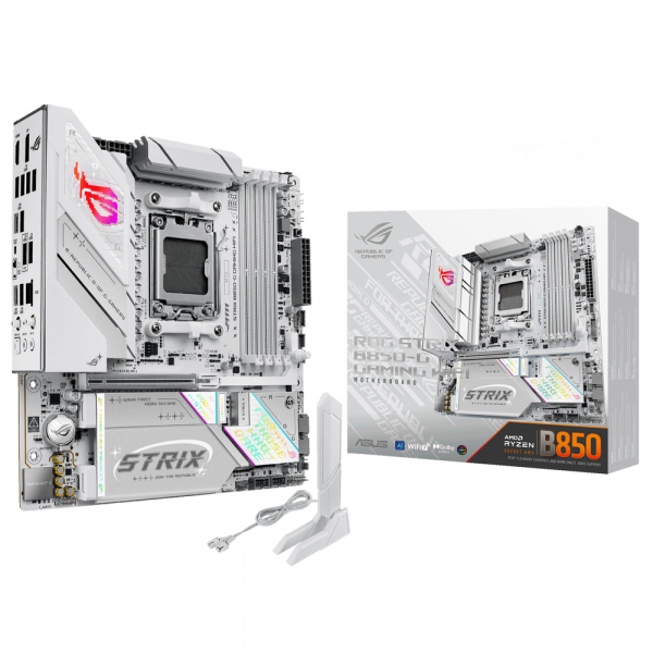 Материнская плата ASUS ROG STRIX B850-G GAMING WIFI AM5 micro-ATX 4xDDR5 PCIEx16 4xM.2 2xUSB-C DP HDMI 2.5GLAN Wi-Fi 7