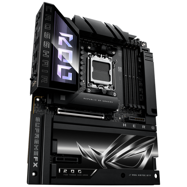 Материнская плата ASUS ROG CROSSHAIR X870E HERO BTF AM5 ATX 4xDDR5 PCIEx16 PCIEx4 5xM.2 4xUSB-C HDMI 5GLAN 2.5GLAN Wi-Fi 7