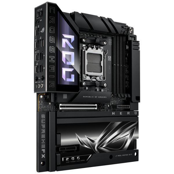 Материнская плата ASUS ROG CROSSHAIR X870E HERO BTF AM5 ATX 4xDDR5 PCIEx16 PCIEx4 5xM.2 4xUSB-C HDMI 5GLAN 2.5GLAN Wi-Fi 7