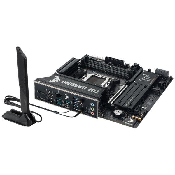Материнская плата ASUS TUF GAMING B850M-PLUS WIFI7 AM5 mATX 4xDDR5 PCIEx16 PCIEx1 3xM.2 USB-C DP HDMI 2.5GLAN WiFi 7