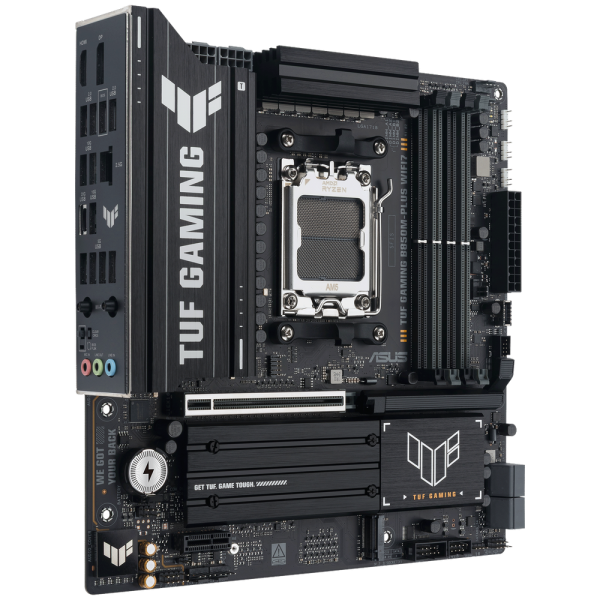 Материнская плата ASUS TUF GAMING B850M-PLUS WIFI7 AM5 mATX 4xDDR5 PCIEx16 PCIEx1 3xM.2 USB-C DP HDMI 2.5GLAN WiFi 7