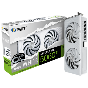 Видеокарта Palit RTX5060Ti WHITE OC 16GB GDDR7 128bit 3xDP HDMI 2FAN RTL