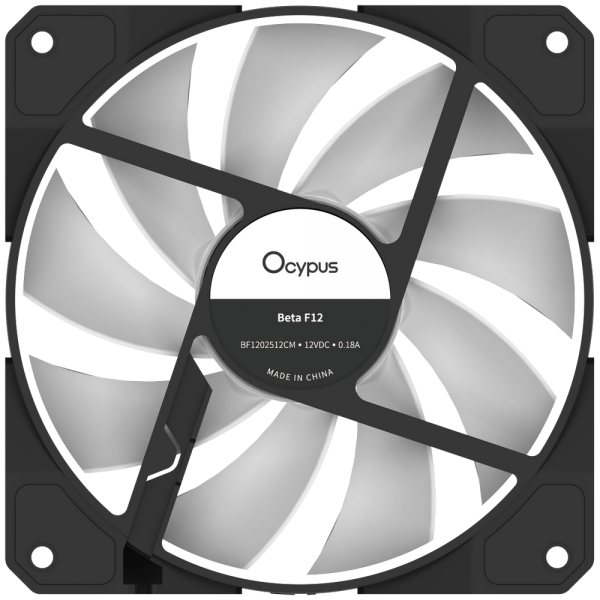 Вентилятор в корпус Ocypus Beta F12 BK ARGB / Black/ PWM