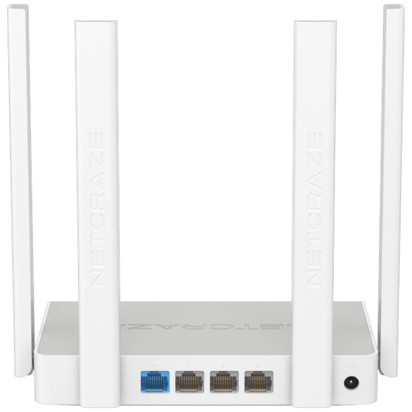 Маршрутизатор (Keenetic) Netcraze Viva (NC-1913) Гигабитный интернет-центр с Mesh Wi-Fi 5 AC1200,  4-портовым Smart-коммутатором и многофункциональным портом USB
