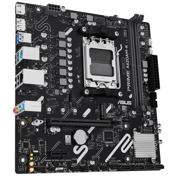 Материнская плата ASUS PRIME A620AM-K AM5 mATX 2xDDR5 PCIEx16 PCIEx1 M.2 DP HDMI GLAN