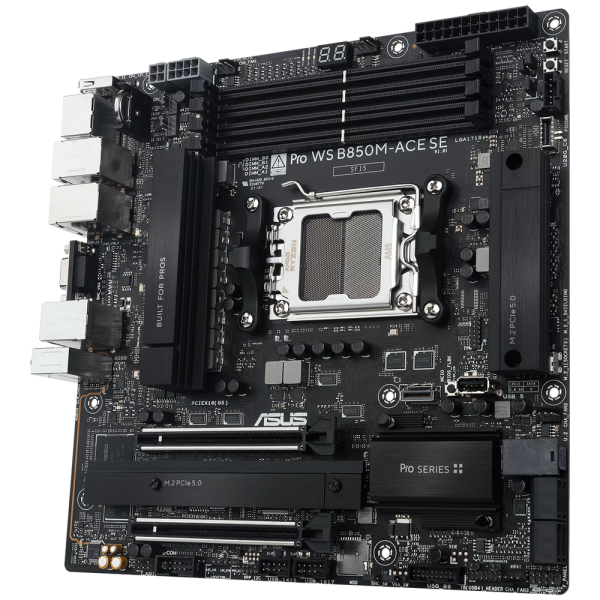 Материнская плата ASUS PRO WS B850M-ACE SE AM5 mATX 4xDDR5 2xPCIEx16 2xM.2 2хUSB-C DP HDMI VGA 10GLAN 2.5GLAN