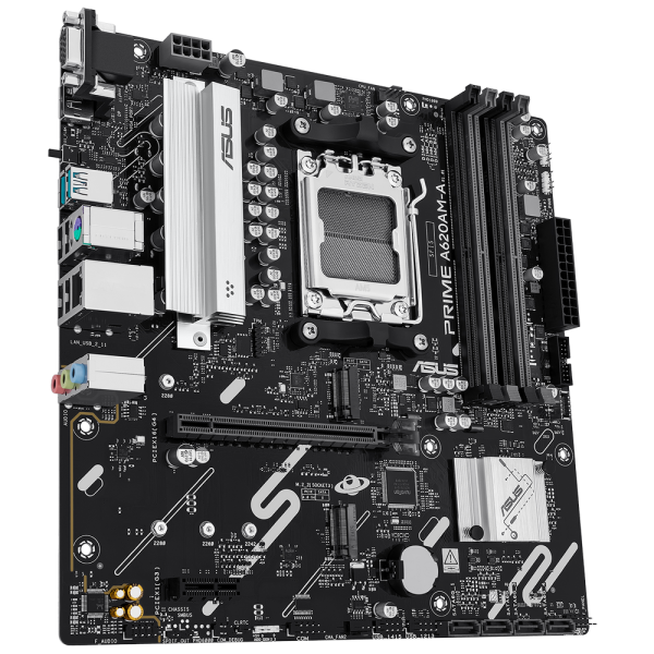 Материнская плата ASUS PRIME A620AM-A-CSM AM5 mATX 4xDDR5 PCIEx16 PCIEx1 2xM.2 DP HDMI VGA GLAN