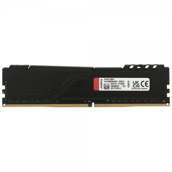 Модуль памяти Kingston 8GB DDR4 3200 DIMM FURY Beast Black Gaming Memory KF432C16BB/8WP Non-ECC, CL16, 1.35V,