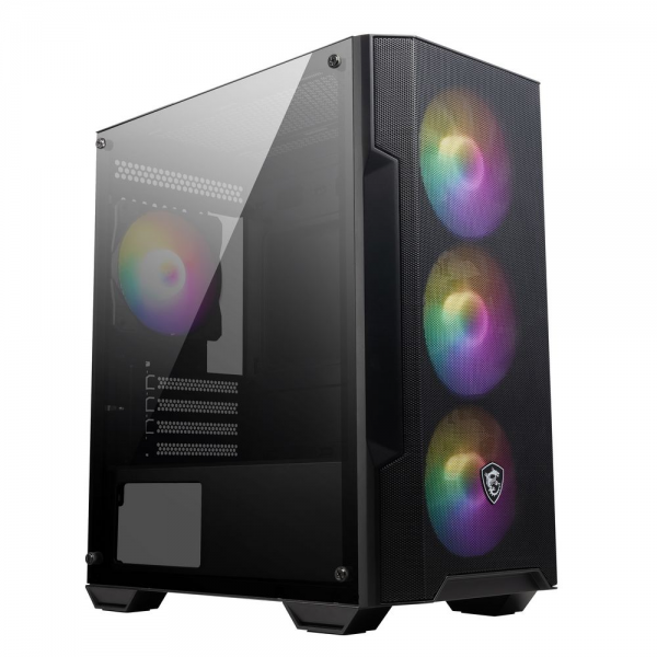 Корпус для ПК MSI Bad Pack MAG FORGE M100A Mini-Tower, MATX, 1xUSB 3.0, 2xUSB 2.0, 4x120mm Auto RGB Fan,  306-7G20A21-809 / 306-7G20A28-HH9Acrylic Window, Brown