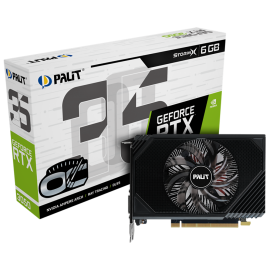 Видеокарта Palit RTX3050 STORMX OC 6GB GDDR6 96bit DVI DP HDMI 1FAN ITX RTL