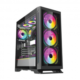 Корпус для ПК Forza FZ-G901 EATX Case, black, w/o psu,Tempered glass front panel, 2x3,5