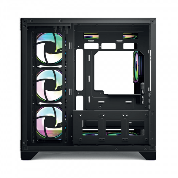 Корпус для ПК Forza Forza FZ-G42B Seaview TG ATX Case, black, w/o psu, Curved Tempered glass front panel, 1x3,5