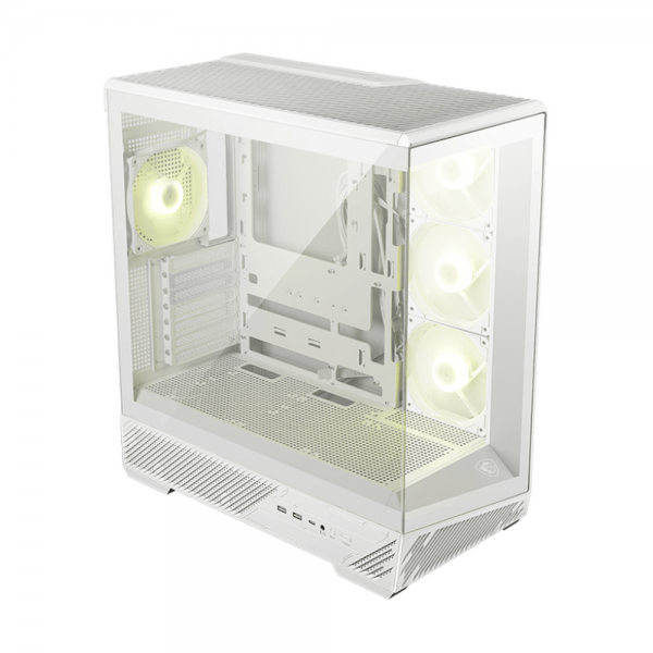 Корпус для ПК MSI MAG PANO 130R PZ White 2xUSB 3.2 Gen 1, 1xUSB 3.2 Gen2 Type-C, 3x120mm ARGB Reverse Blade Fan, 1x120mm ARGB Fan, 1 to 3 Fan PWM Splitter, Tempered Glass Window