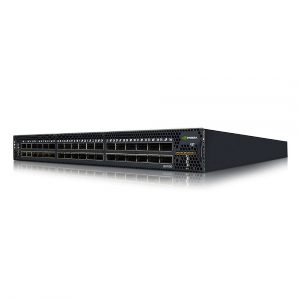 Коммутатор Mellanox Switch-IB 2 based 36-port QSFP28 EDR 1U Managed InfiniBand switch system  with a non-blocking switching capacity of 7.2Tb/s. 2PS, Standard depth, P2C airflow\2х 460W PSU (MTEF-PSF-AC-A)\2x FanModule (MTEF-FANF-A)