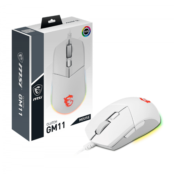 Мышь MSI CLUTCH GM11 WHITE (S12-0401970-CLA)