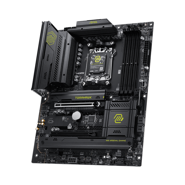 Материнская плата MSI MAG B850 TOMAHAWK WIFI B850, AM5, 4*DDR5, 2*PCIEx16, 1*PCIEx1, 3*M.2, 3*TypeC, 2*USB3.2Gen2, 4*USB3.2Gen1, 8*USB2.0, 4*SATA3.0, 5G, HDMI, ATX, RTL