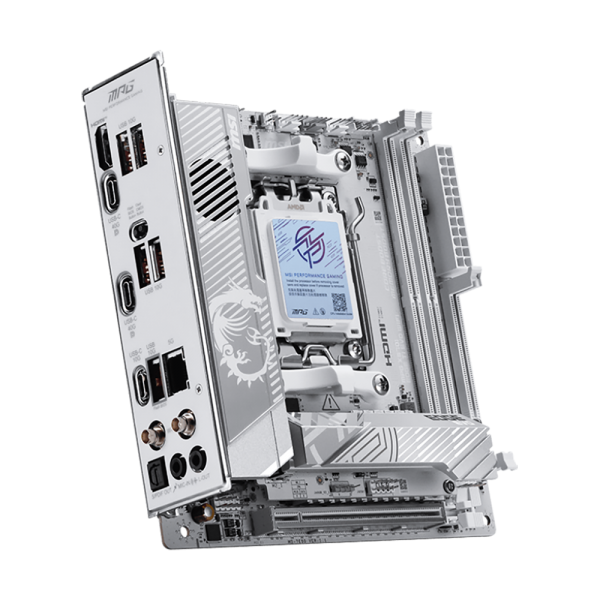 Материнская плата MSI MPG X870I EDGE TI EVO WIFI X870, AM5, 2*DDR5, 1*PCIEx16, 1*M.2, 2*TypeC, 5*USB3.2Gen2, 2*USB3.2Gen1, 2*USB2.0, 2*SATA3.0, 5G, 2*Type-C(DP), HDMI, ITX, RTL