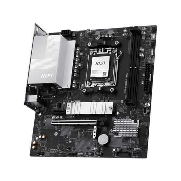 Материнская плата MSI PRO B850M-B GEN4 B850, AM5, 2*DDR5, 1*PCIEx16, 1*PCIEx1, 2*M.2, 1*TypeC, 4*USB3.2Gen1, 6*USB2.0, 4*SATA3.0, 2.5G, DP, HDMI, M-ATX, RTL