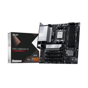 Материнская плата MSI PRO B850M-P B850, AM5, 4*DDR5, 4*PCIEx16, 3*M.2, 2*TypeC, 1*USB3.2Gen2, 6*USB3.2Gen1, 8*USB2.0, 4*SATA3.0, 5G, DP, HDMI, M-ATX, RTL