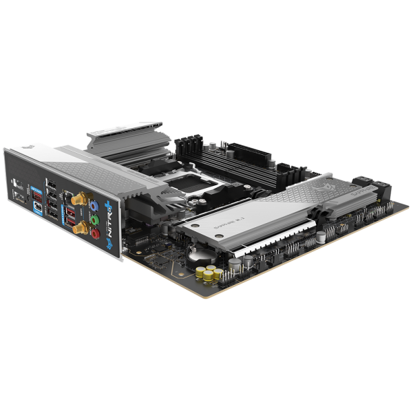 Материнская плата Sapphire B850M NITRO+ WIFI B850, AM5, 4*DDR5, 2*PCIEx16, 2*M.2, 2*TypeC, 3*USB3.2Gen2, 2*USB3.2Gen1, 6*USB2.0, 4*SATA3.0, 2.5G, DP, HDMI, M-ATX, RTL