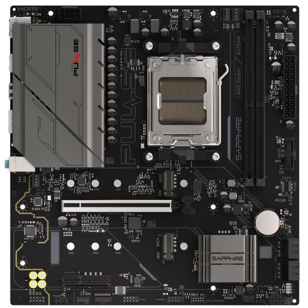 Материнская плата Sapphire A620AM PULSE A620, AM5, 2*DDR5, 1*PCIEx16, 1*PCIEx4, 2*M.2, 4*USB3.2Gen1, 6*USB2.0, 4*SATA3.0, 1G, DP, HDMI, M-ATX, RTL