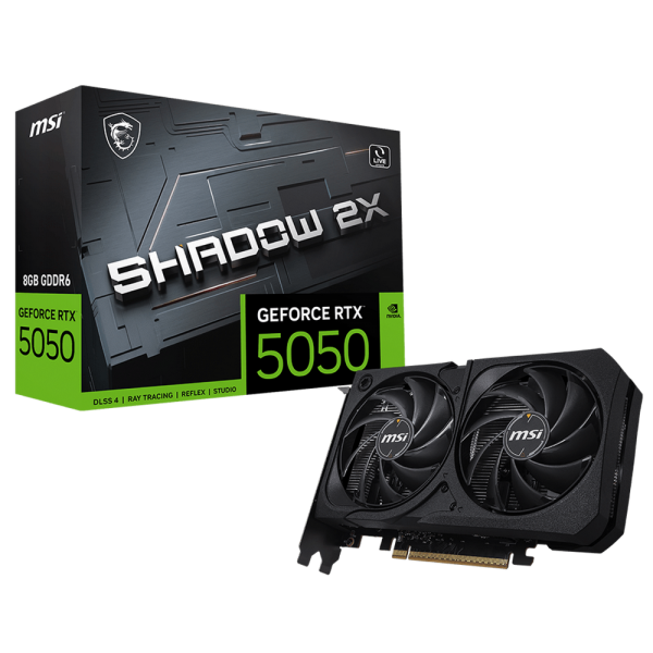 Видеокарта MSI RTX5050 SHADOW 2X 8GB GDDR6 128bit 3xDP HDMI 2FAN RTL