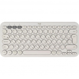 Клавиатура беспроводная Logitech K380, White, Bluetooth, оригинальная заводская РУС гравировка, [920-009589]