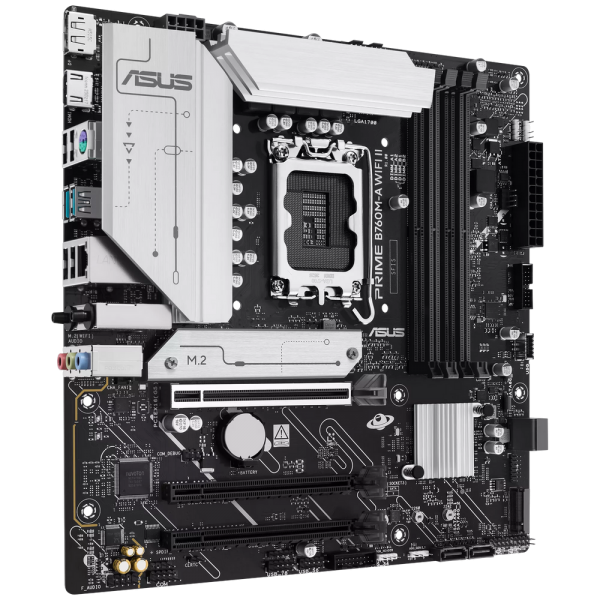 Материнская плата ASUS PRIME B760M-A WIFI II LGA1700 mATX 4xDDR5 3xPCIEx16 2xM.2 DP 2xHDMI 2.5GLAN Wi-Fi 6
