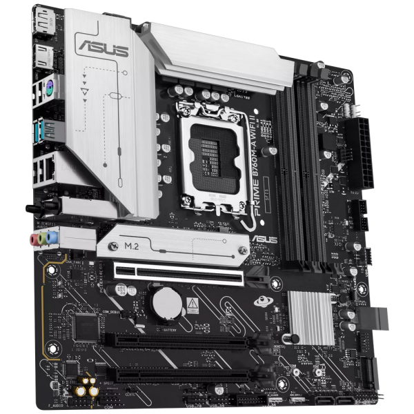 Материнская плата ASUS PRIME B760M-A WIFI II LGA1700 mATX 4xDDR5 3xPCIEx16 2xM.2 DP 2xHDMI 2.5GLAN Wi-Fi 6