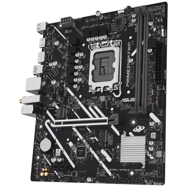 Материнская плата ASUS PRIME B760M-F WIFI LGA1700 mATX 2xDDR5 PCIEx16 PCIEx1 2xM.2 DP HDMI GLAN Wi-Fi 6