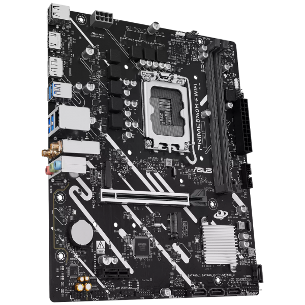 Материнская плата ASUS PRIME B760M-F WIFI LGA1700 mATX 2xDDR5 PCIEx16 PCIEx1 2xM.2 DP HDMI GLAN Wi-Fi 6