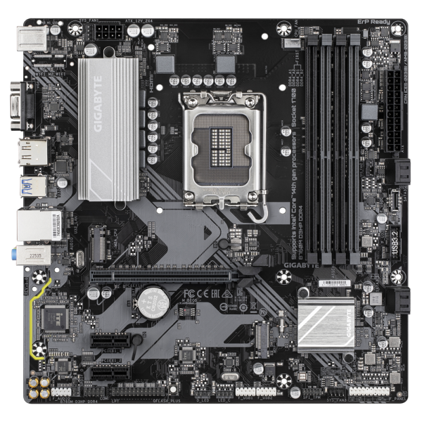 Материнская плата Gigabyte Bad Pack B760M D3HP DDR4, Socket 1700, Intel®B760, 4xDDR4-3200, D-SUB+HDMI+DP, 1xPCI-Ex16, 2xPCI-Ex1, 4xSATA3(RAID 0/1/5/10), 2xM.2, 8Ch Audio, GLan, (2+4)xUSB2.0, (3+2)xUSB3.2, (0+1)xUSB3.2 Type-C™, 1xPS/2, ATX, RTL bp