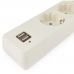 Сетевой фильтр Гарнизон ECL-5-U2-W-1.8 белый, 2 розетки USB A (12 Вт Max), 5 розеток Schuko (евро), 10А, 1,8м, ур.защиты 4, пакет