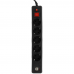Сетевой фильтр Гарнизон ECL-5-U2-B-1.8 черный, 2 розетки USB A (12 Вт Max), 5 розеток Schuko (евро), 10А, 1,8м, ур.защиты 4, пакет