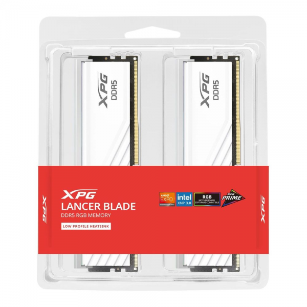Модуль памяти ADATA 32GB DDR5 6000 UDIMM LANCER BLADE RGB AX5U6000C4816G-DTLABRWH Non-ECC, CL48-48-48, kit  2x16gb