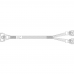 Кабель Amphenol RMC74-6891 Cable MCIO x8 74P (прямой)  -TO-  2*MCIO x4 38P (прямой) , 85 Ohm, PCIe 5.0, L:70cm