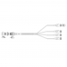 Кабель Amphenol RSL38-1277 Cable  Slimline SASx4 (SFF8654)  -to-  4 SATA (7pin) , 100 Ohm, (6G), 100CM