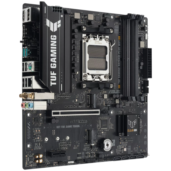 Материнская плата ASUS TUF GAMING A620AM-PLUS WIFI AM5 mATX 4xDDR4 PCIEx16 2xPCIEx1 2xM.2 2xDP HDMI 2.5GLAN WIFI 6