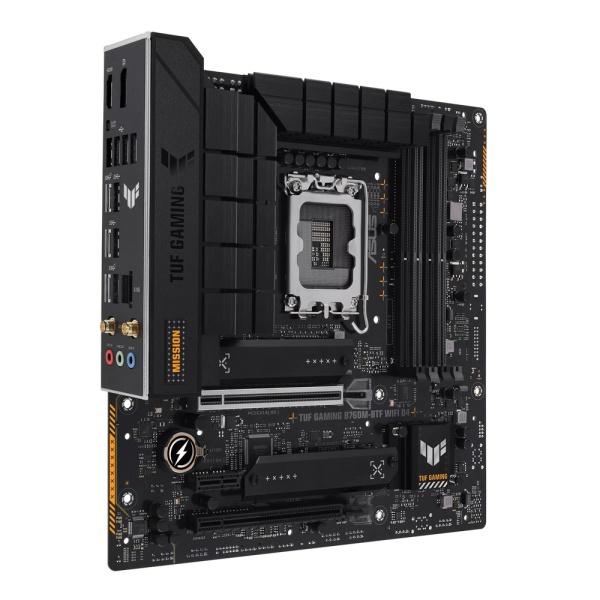 Материнская плата ASUS TUF GAMING B760M-BTF WIFI D4 LGA1700 mATX 4xDDR4 2xPCIEx16 PCIEx1 3xM.2 DP HDMI 2.5GLAN WiFi 6