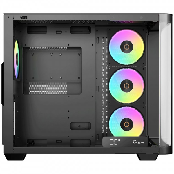 Корпус для ПК Ocypus Iota-C70-BKD400CD-GL Case Iota C70 BK Curve ARGB Digital ATX / win / black /