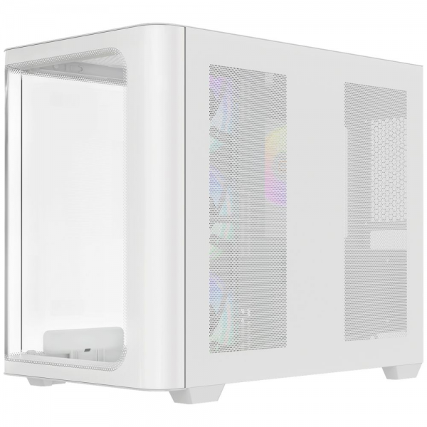 Корпус для ПК Ocypus Iota-C70-WHD400CD-GL Case Iota C70 WH Curve ARGB Digital ATX / win / white / 6 ARGB fans / / no PSU / Tempered Glass