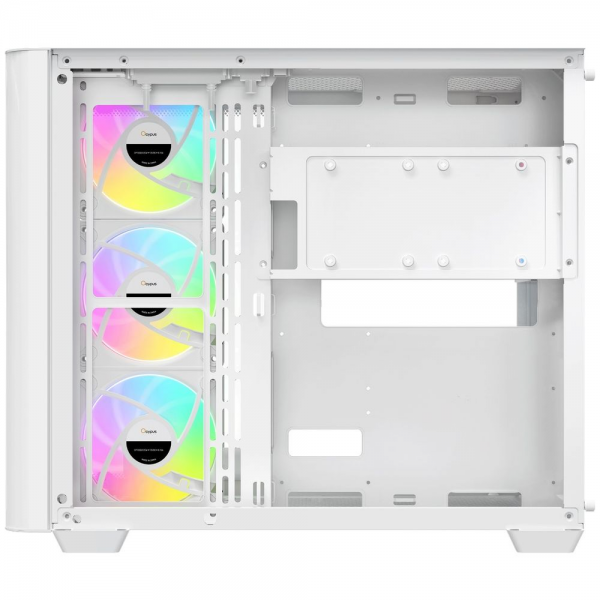 Корпус для ПК Ocypus Iota-C70-WHD400CD-GL Case Iota C70 WH Curve ARGB Digital ATX / win / white / 6 ARGB fans / / no PSU / Tempered Glass