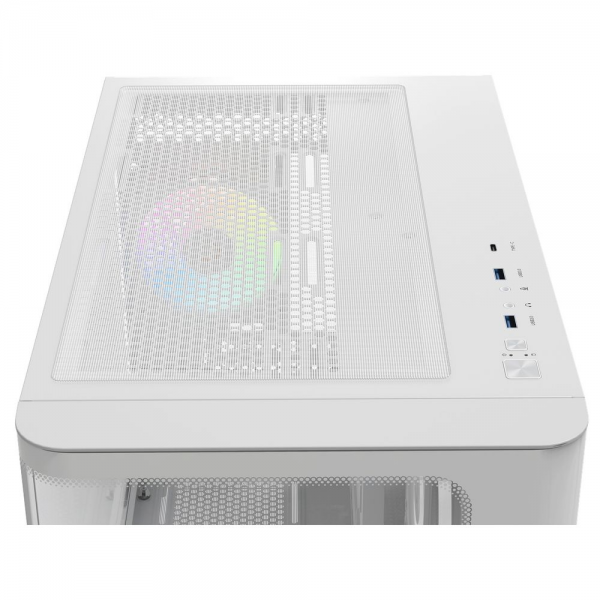 Корпус для ПК Ocypus Iota-C70-WHD400CD-GL Case Iota C70 WH Curve ARGB Digital ATX / win / white / 6 ARGB fans / / no PSU / Tempered Glass