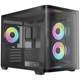 Корпус для ПК Ocypus Iota-C50-BKD300CD-GL Case Iota C50 BK Curve ARGB Digital mATX /win /black / 3 ARGB fans/ no PSU / Tempered Glass