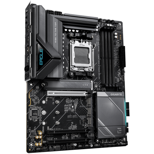 Материнская плата Gigabyte X870E EAGLE X3D WIFI7 X870E, AM5, 4*DDR5, 3*PCIEx16, 4xM.2, 2*TypeC, 4*USB3.2Gen2, 8*USB3.2Gen1, 4*USB2.0, 4xSATA3.0, 5G, 2*Type-C(DP), HDMI, ATX, RTL